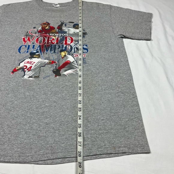 Vtg Boston Red Sox 2007 World Series Men’s T-Shirt Sz Large Y2K Grey A4 - Picture 8 of 8